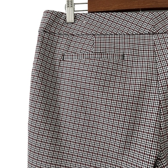 Ann Taylor Factory NEW Black & Burgundy Plaid Ankle Pants Size 14P - Picture 11 of 16
